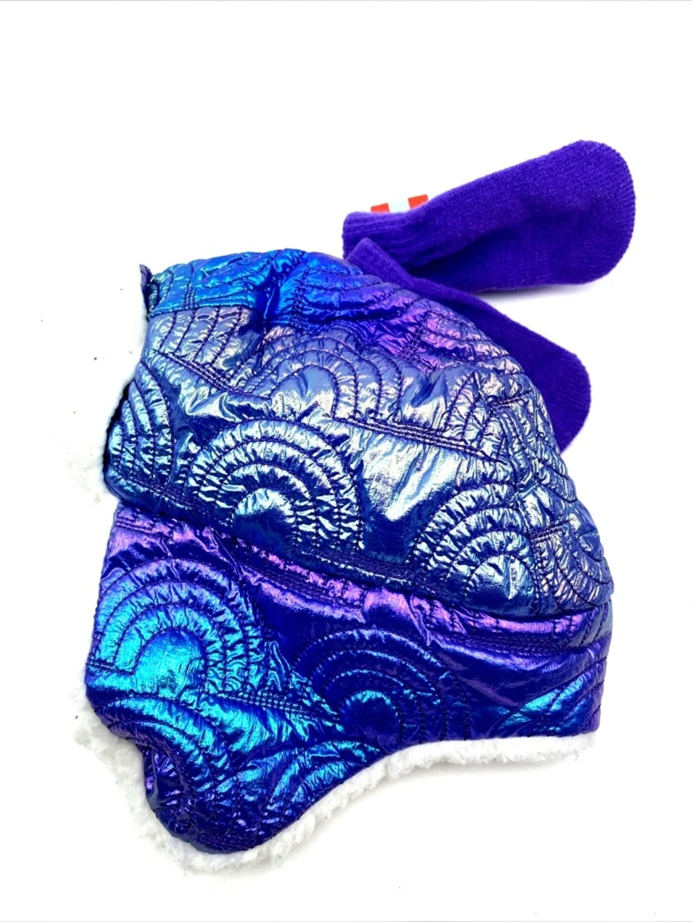Cat & Jack Baby Hat Mitten Gloves Set Size 2T/5T Purple Girls Toddler Winter